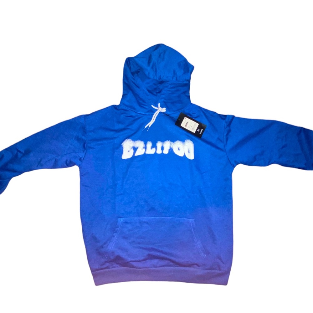 Letter Printed Casual Gradient Hoodie (S)